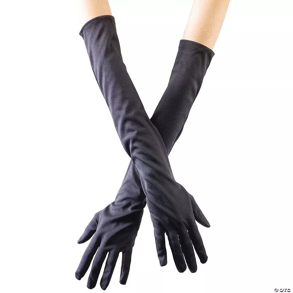 20.5" Black Opera Gloves