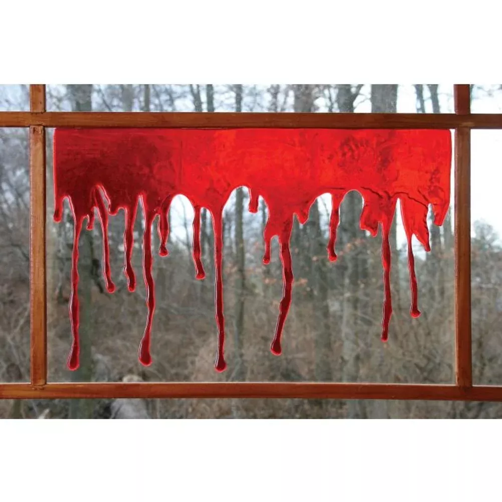 3-d-bloody-window-decor-drips-18-wide 3-D Bloody Window Decor Drips 18" Wide