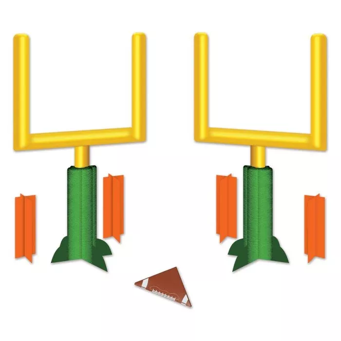3-D Football Goal Centerpieces - 7pcs.