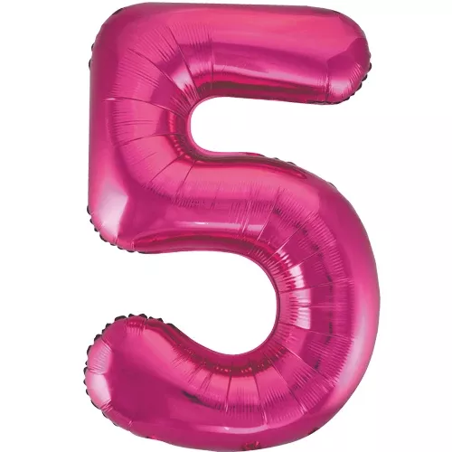 34-inch-magenta-pink-number-5-foil-balloon 34 Inch Magenta Pink Number 5 Foil Balloon