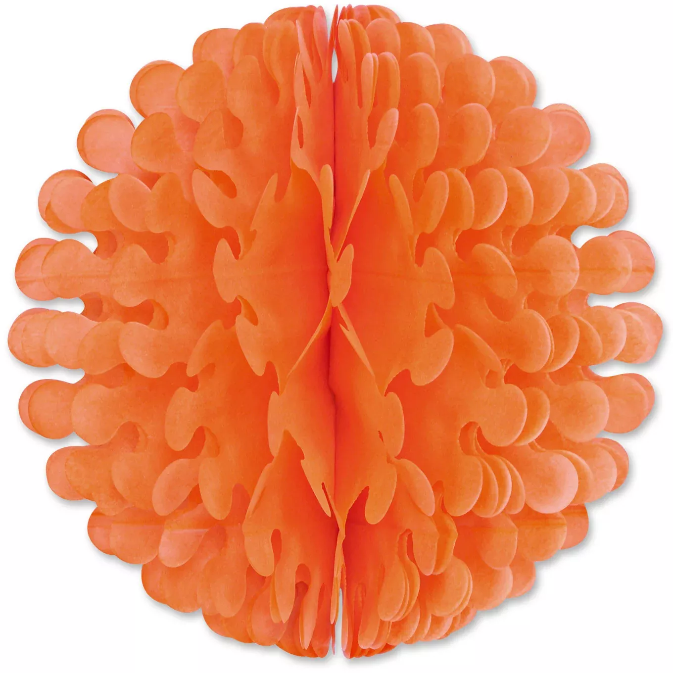 9" Orange Flutter Tissue Ball