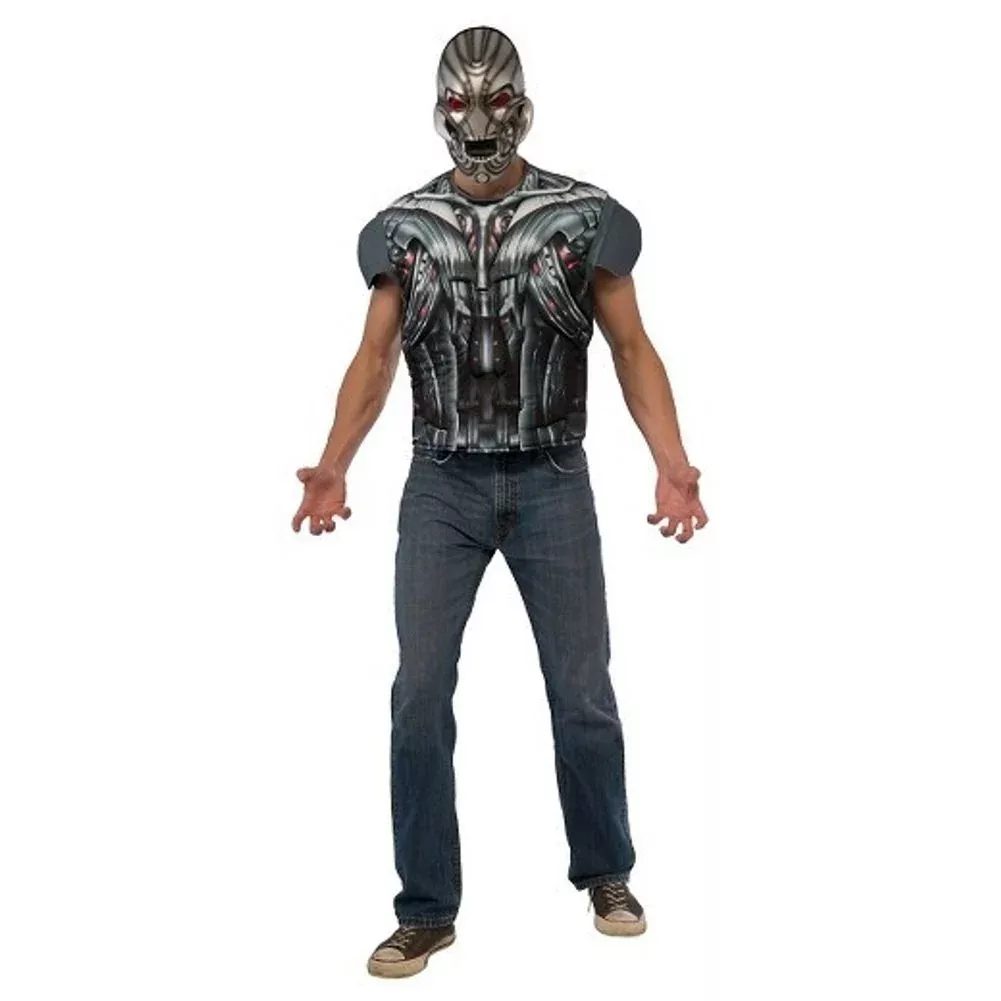 Adult Ultron Muscle Chest Costume Top and Mask Mens X-Large