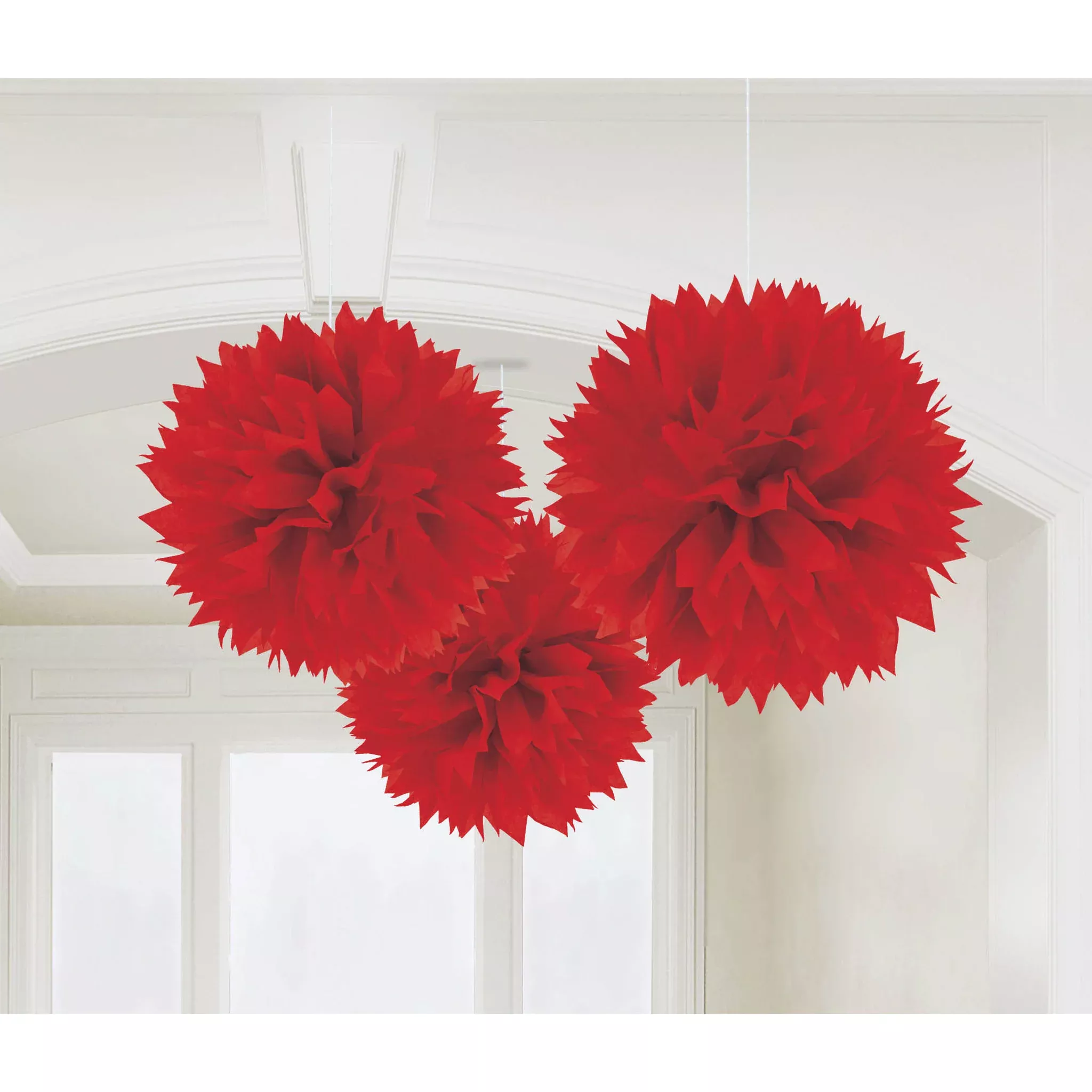 Apple Red Fluffy Tissue Balls (3ct)