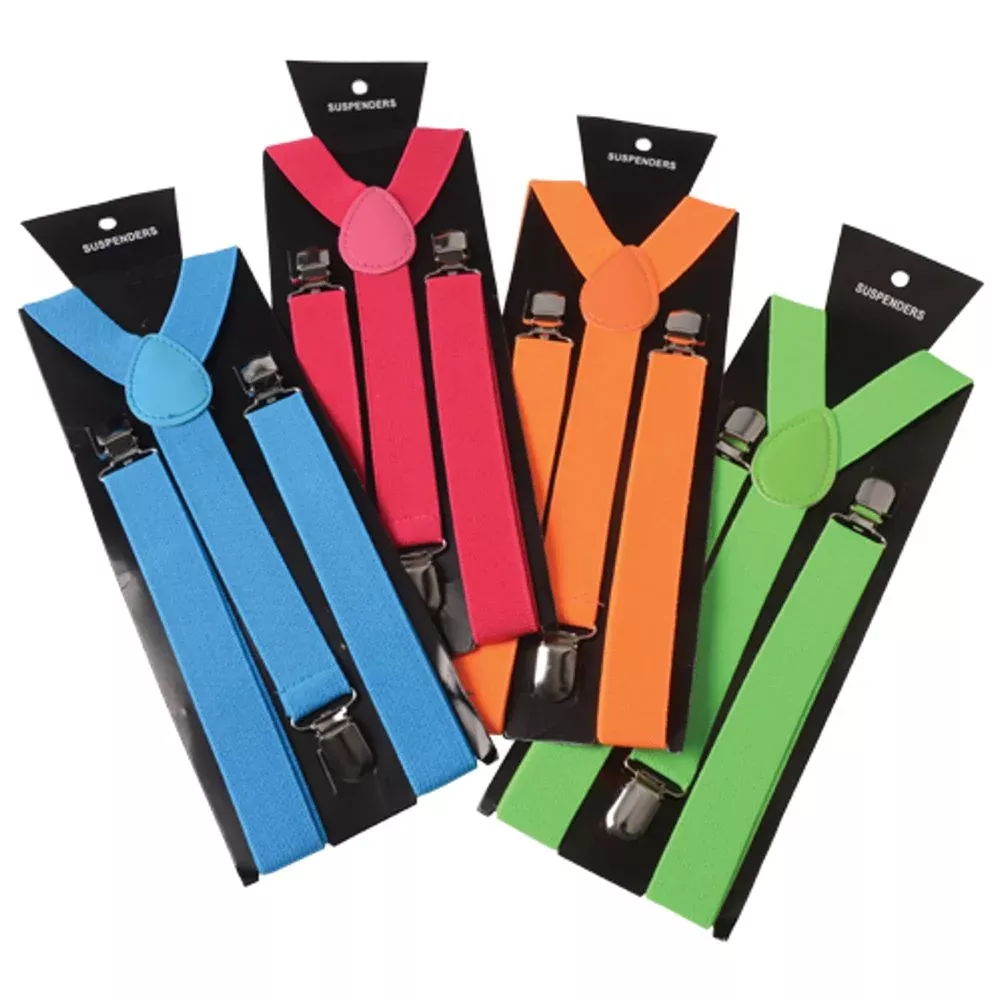 Assorted Neon Suspenders