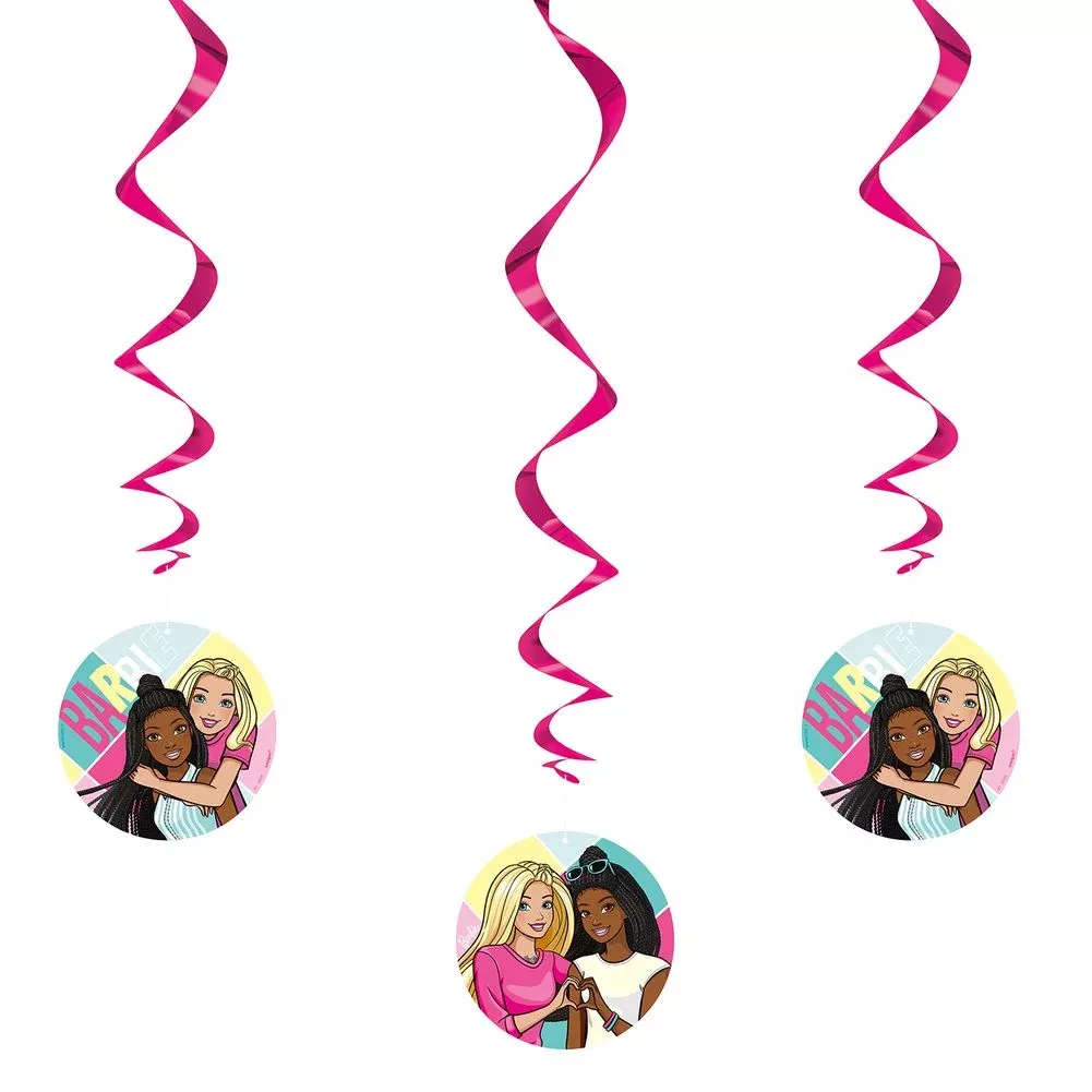 Barbie Hanging Swirl Decorations, 26" (3ct)