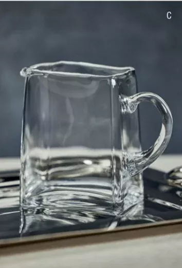 "Beaufort Blown Glass" Scissor Cut Pitcher