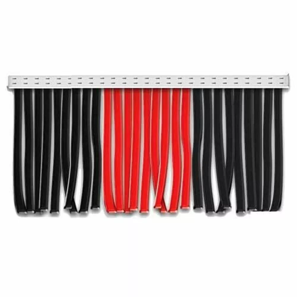 Black and Red Poly Fringe Banner 60 Ft.