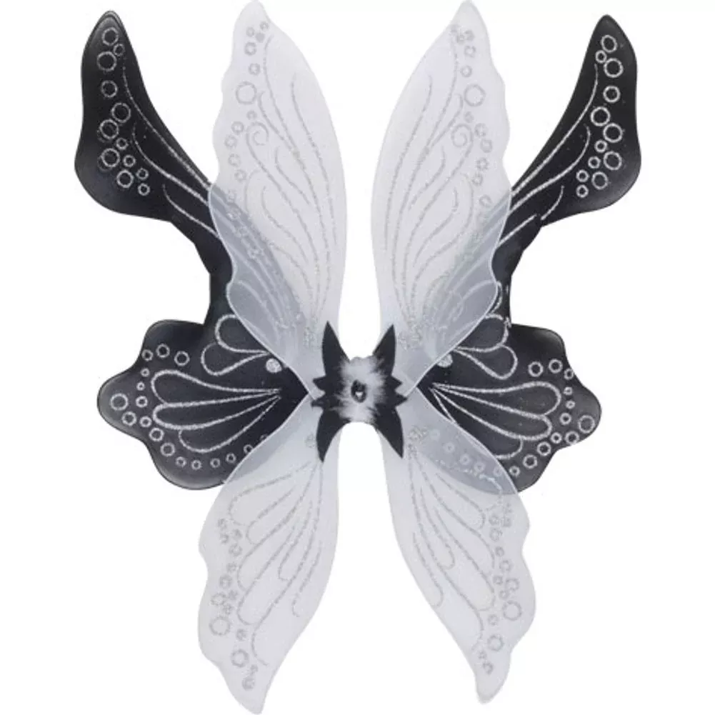Black/White Fairy Wings 28"