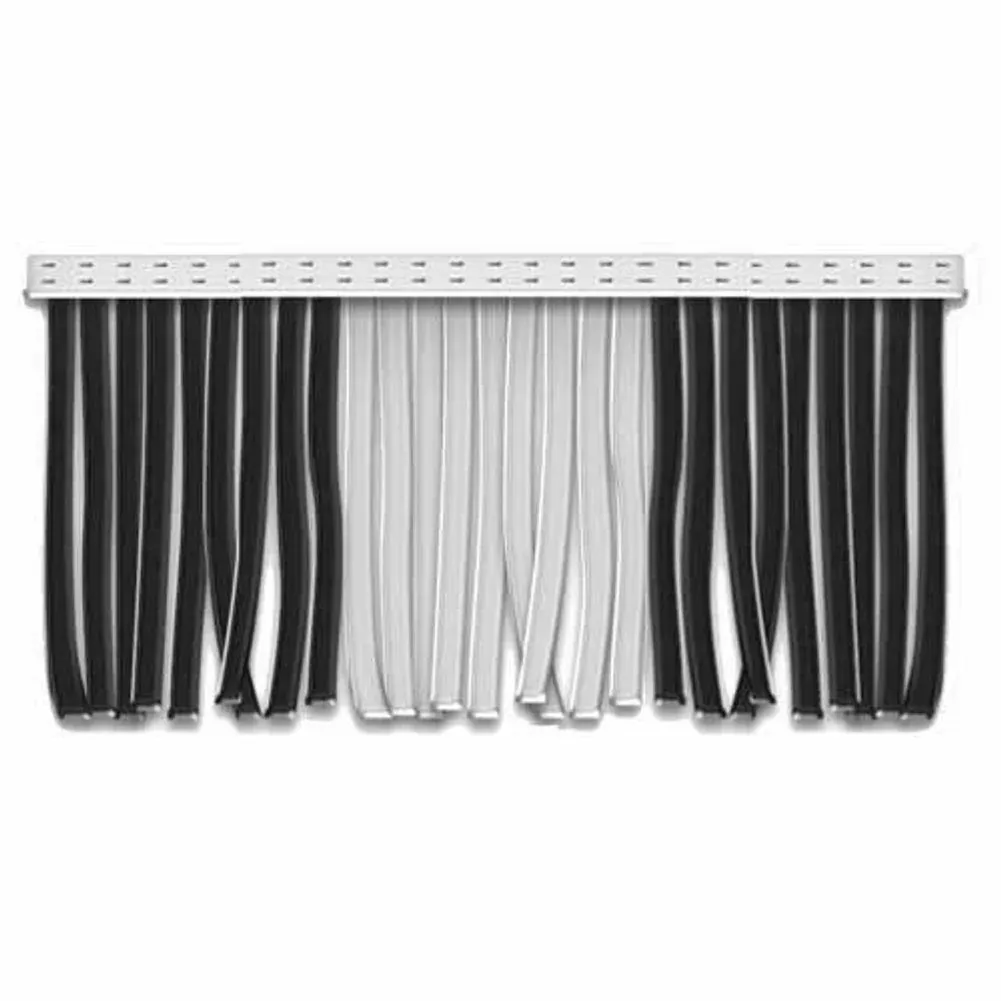 Black and White Poly Fringe Banner 60 Ft.