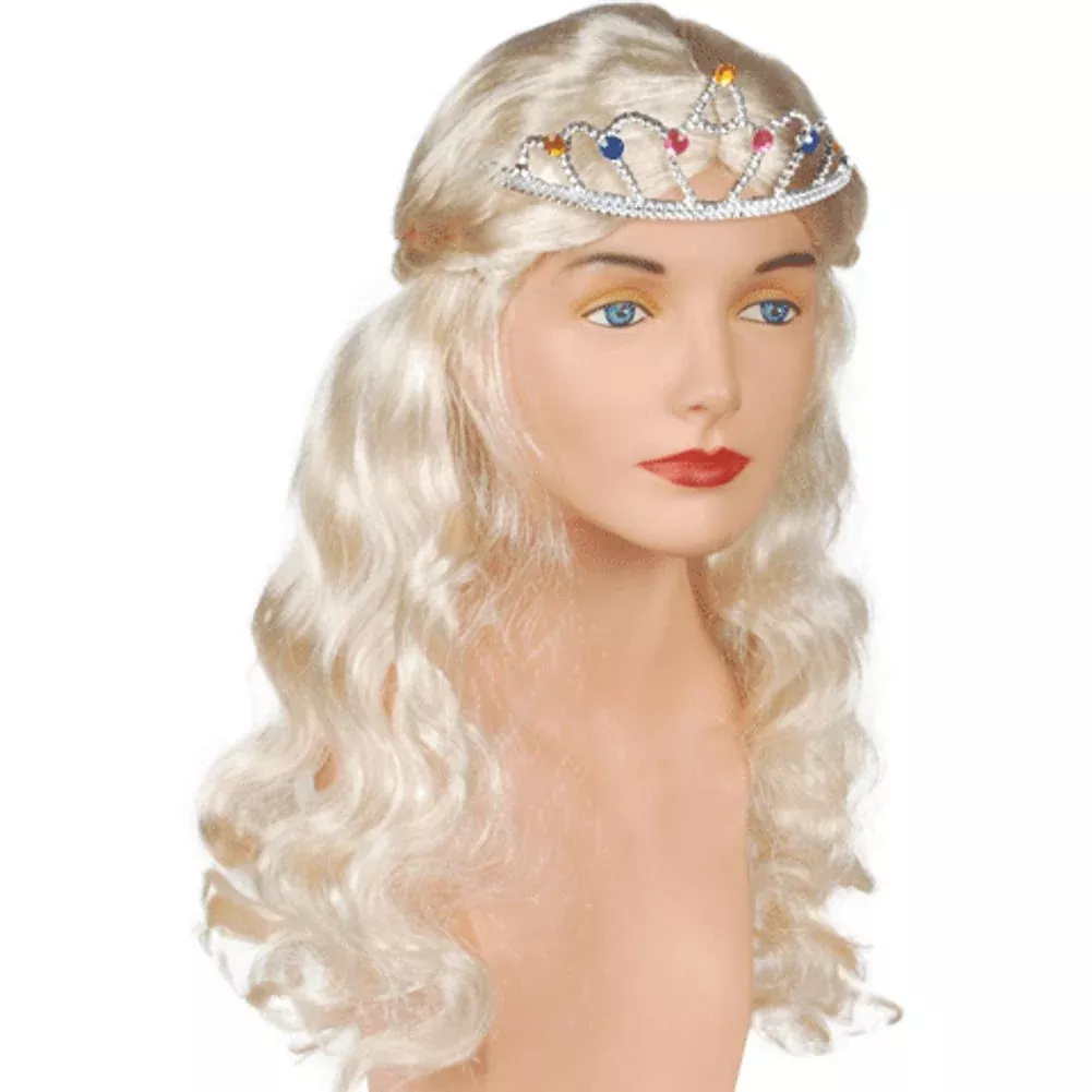 Blonde Princess Wig w/Crown