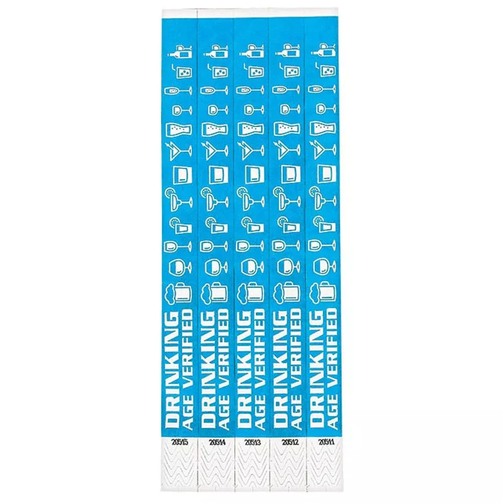 Blue Drinking Age Verified Wristband (500ct)