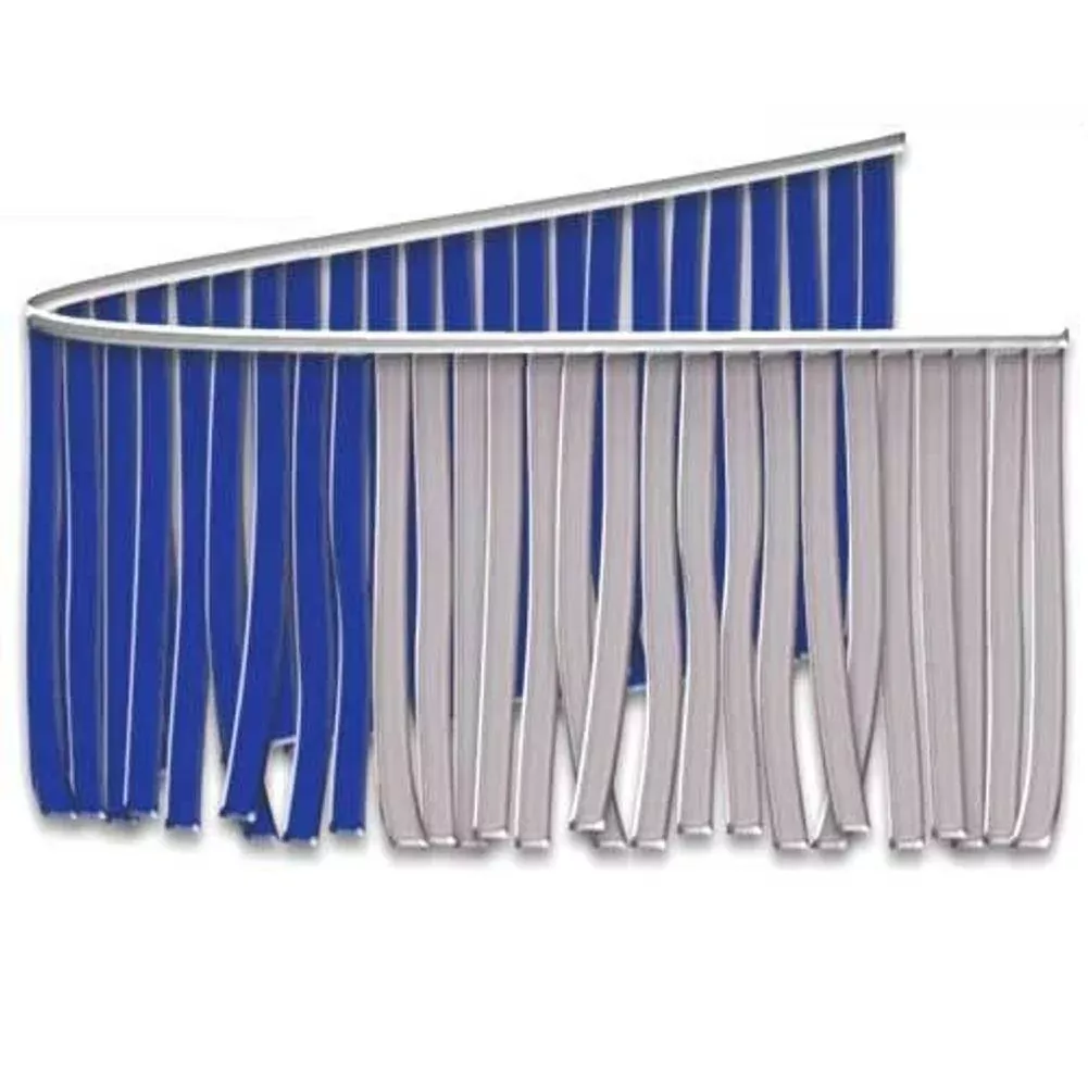 Blue and Silver Metallic Fringe Banner 60 Ft.