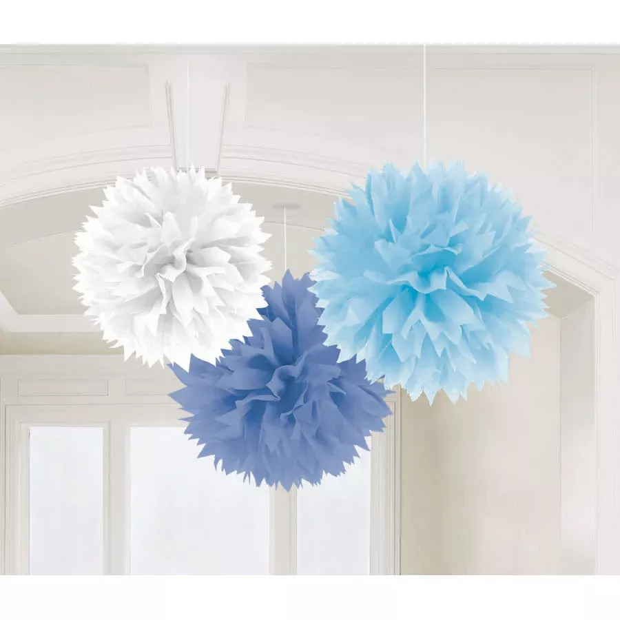 boy-baby-shower-fluffy-decorations Boy Baby Shower Fluffy Decorations