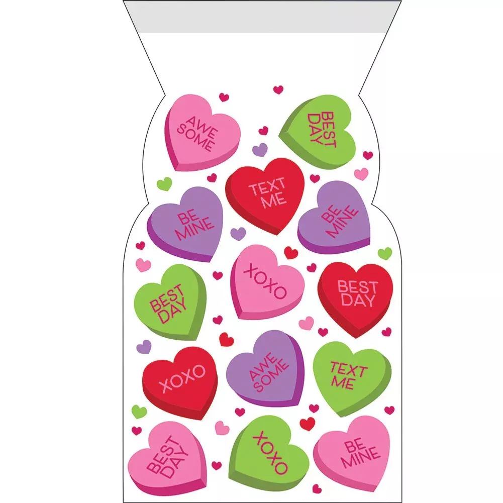 Candy Hearts Cello Bag (12ct)