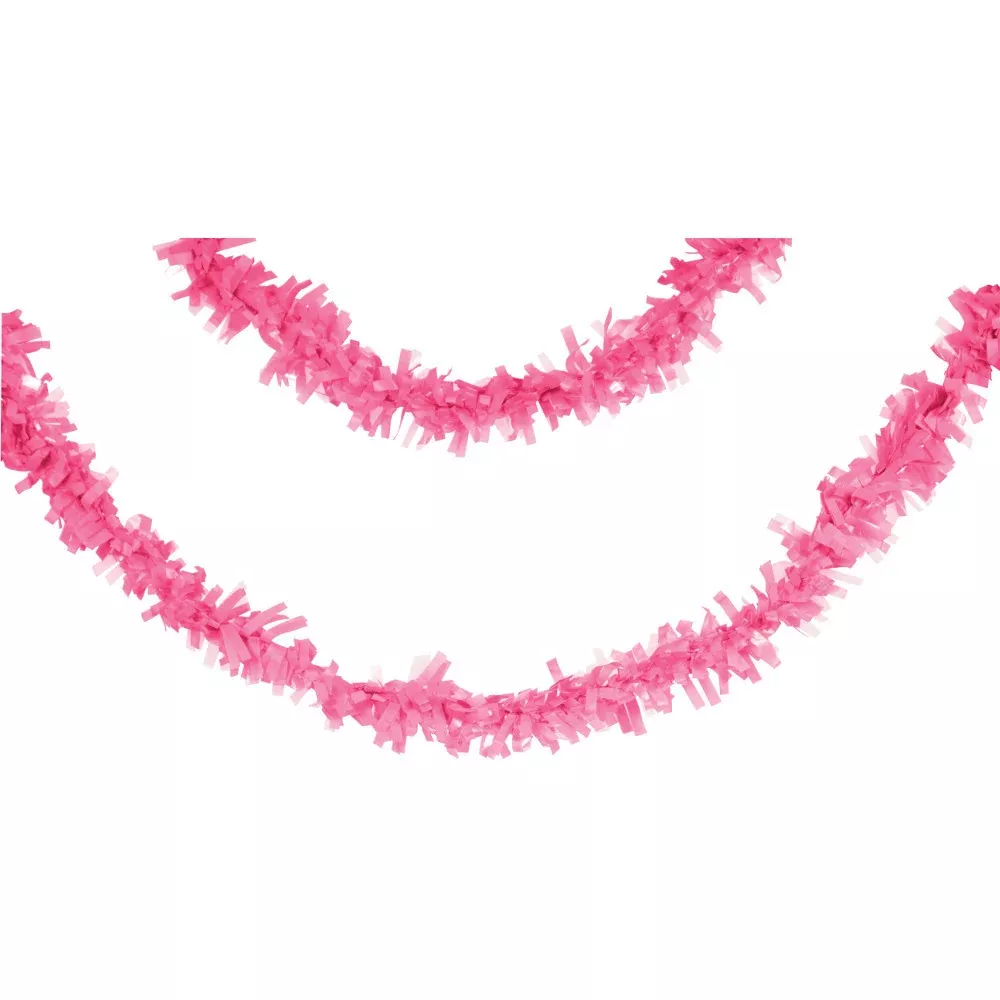candy-pink-25-tissue-garland Candy Pink 25' Tissue Garland