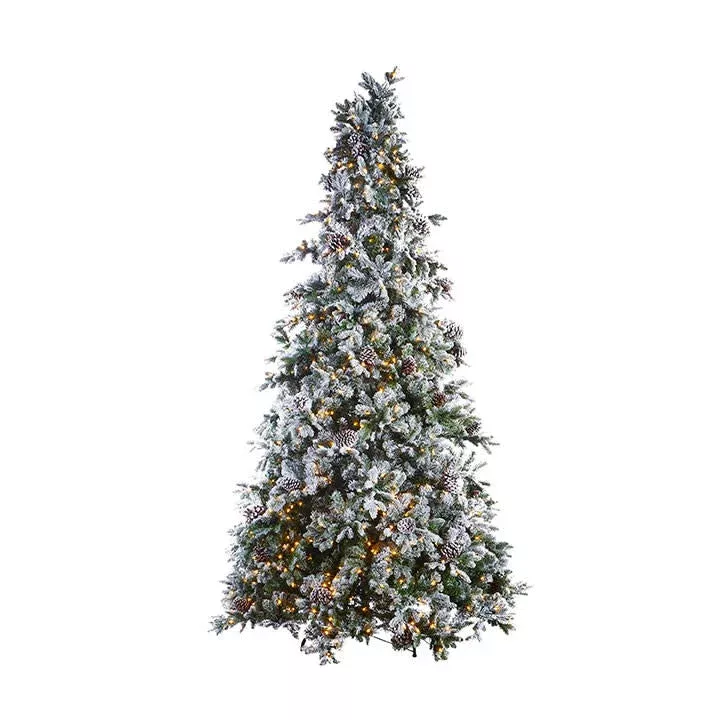 dc-9-pre-lit-flocked-spruce-tree "DC" 9' Pre-Lit Flocked Spruce Tree