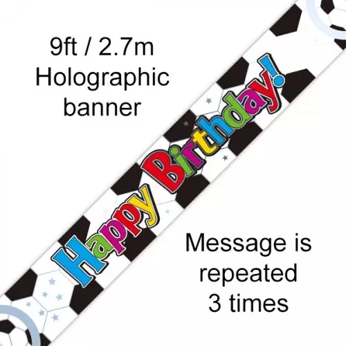happy-birthday-football-foil-banner Happy Birthday Football Foil Banner