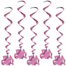It's A Girl Party Swirls - 5ct.