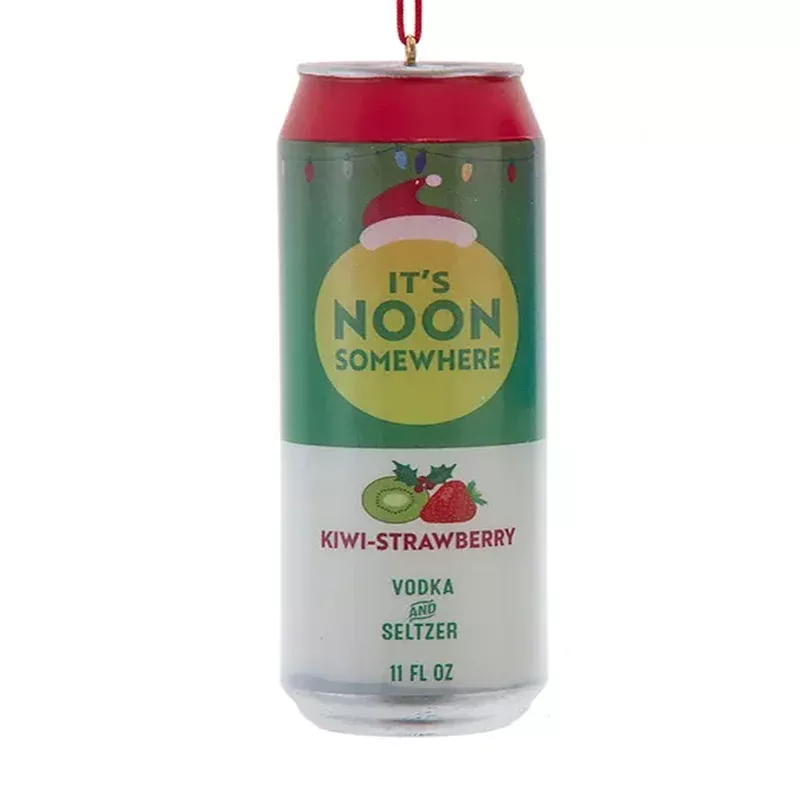 "Its Noon Somewhere" Ornament - Kiwi-Strawberry