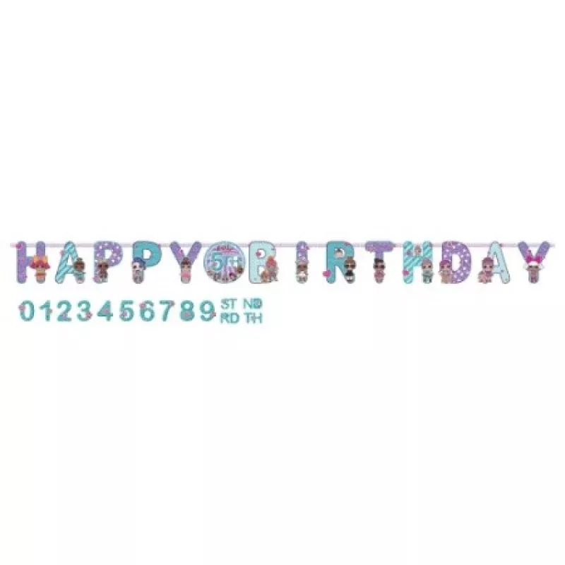 LOL Surprise Jumbo Letter Happy Birthday Banner