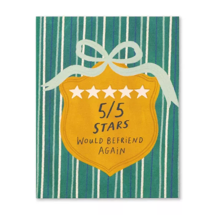 Love Muchly Greeting Card - Friendship - 5/5 Stars. Would Befriend Aga