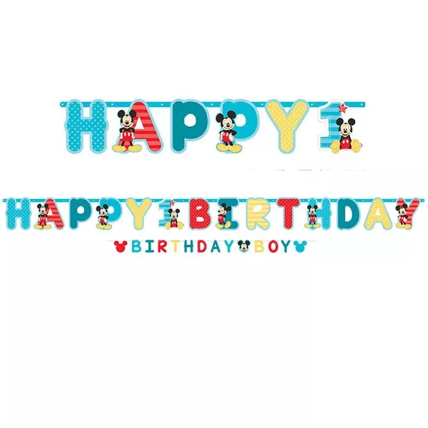 Mickey Mouse 1st Birthday Jumbo Letter Happy Birthday Banner Kit