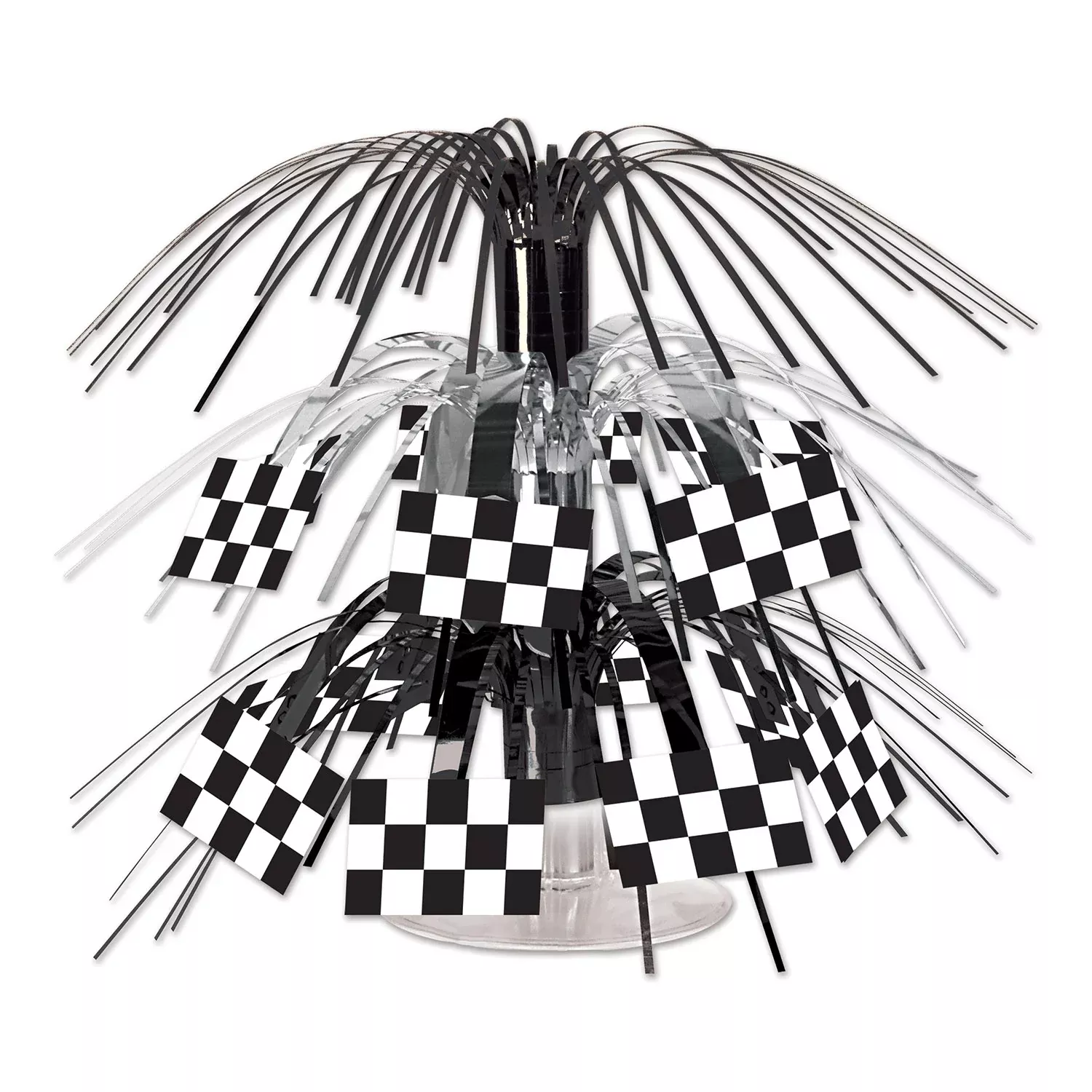 Mini Checkered Flag Cascade Centerpiece