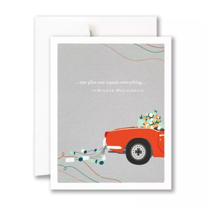 One Plus One Equals Everything - Wedding Greeting Card