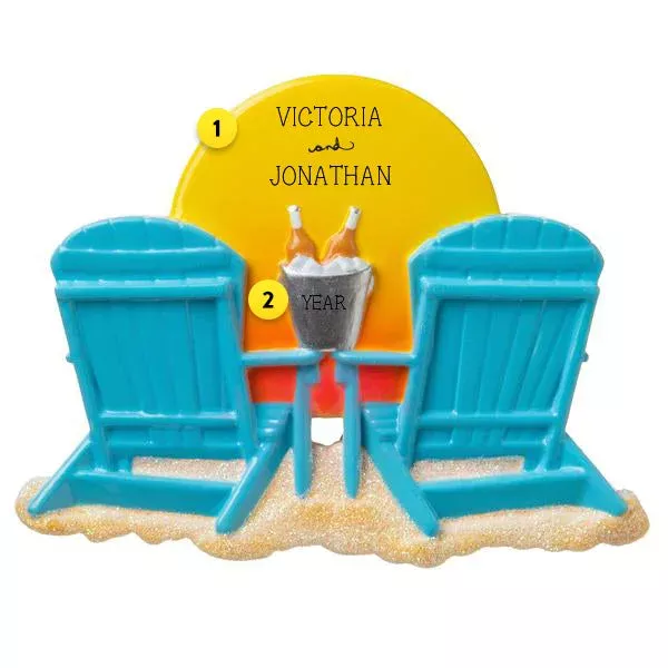 personalized-adirondack-chairs-ornament Personalized Adirondack Chairs Ornament
