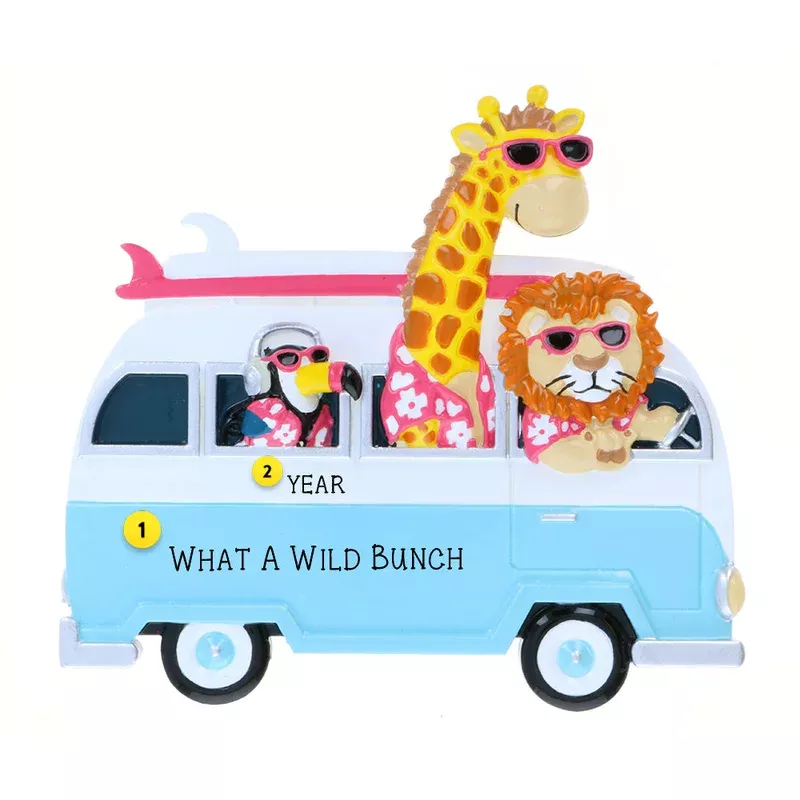 personalized-jungle-family-3-ornament Personalized Jungle Family of 3 Ornament