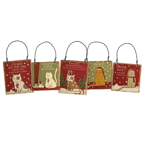 sassy-cats-set-5-christmas-ornaments Sassy Cats Set of 5 Christmas Ornaments