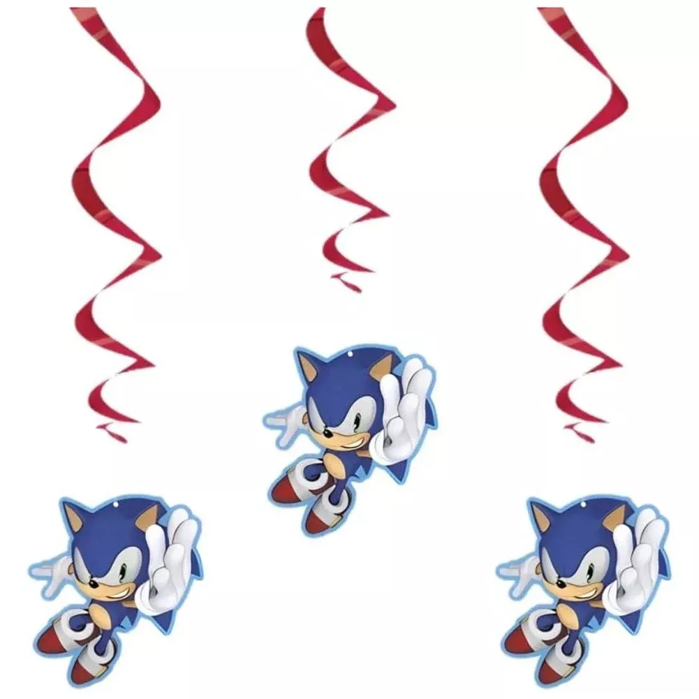 Sonic the Hedgehog Hanging Swirl Decorations (3ct)