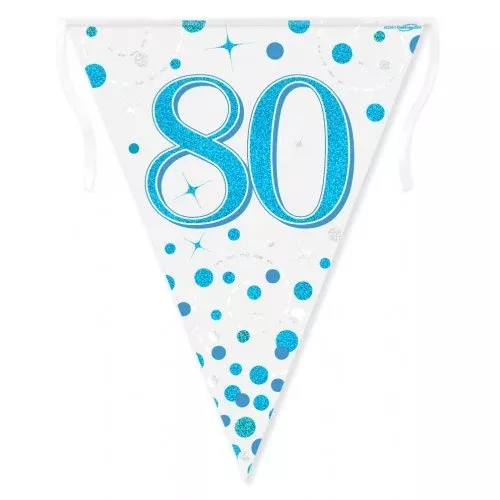 sparkling-fizz-blue-80th-birthday-flag-banner Sparkling Fizz Blue 80th Birthday Flag Banner