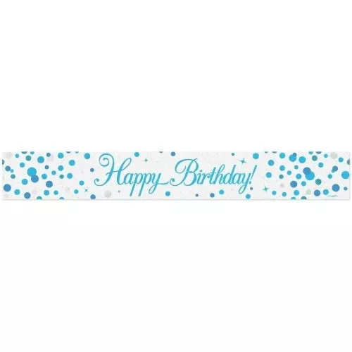 sparkling-fizz-blue-happy-birthday-foil-banner Sparkling Fizz Blue Happy Birthday Foil Banner