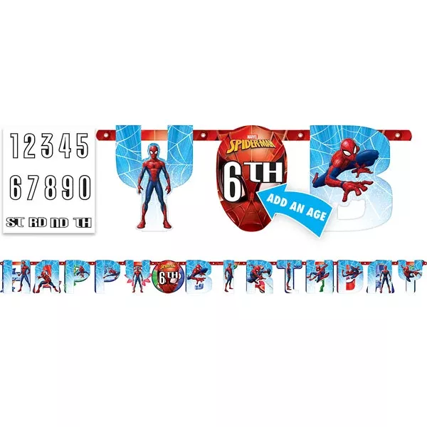 spiderman-jumbo-letter-happy-birthday-banner Spiderman Jumbo Letter Happy Birthday Banner