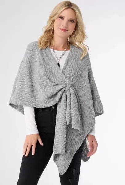 Turin Pull Thru Wrap - Grey