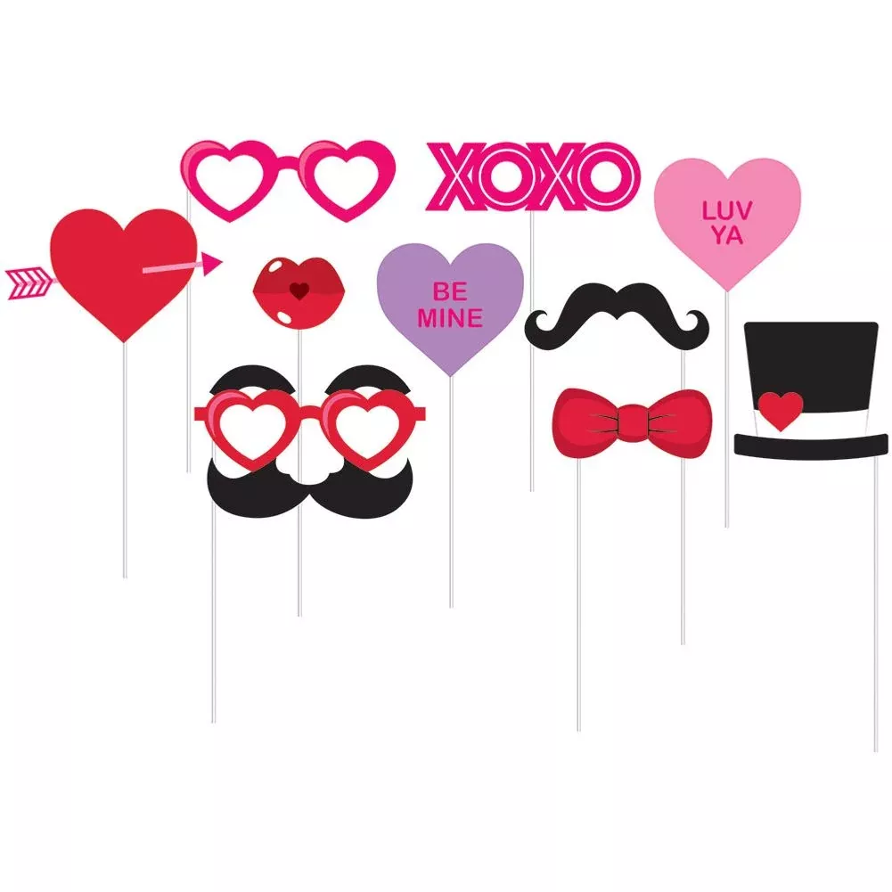 valentine-fun-photo-props-10ct Valentine Fun Photo Props (10ct)