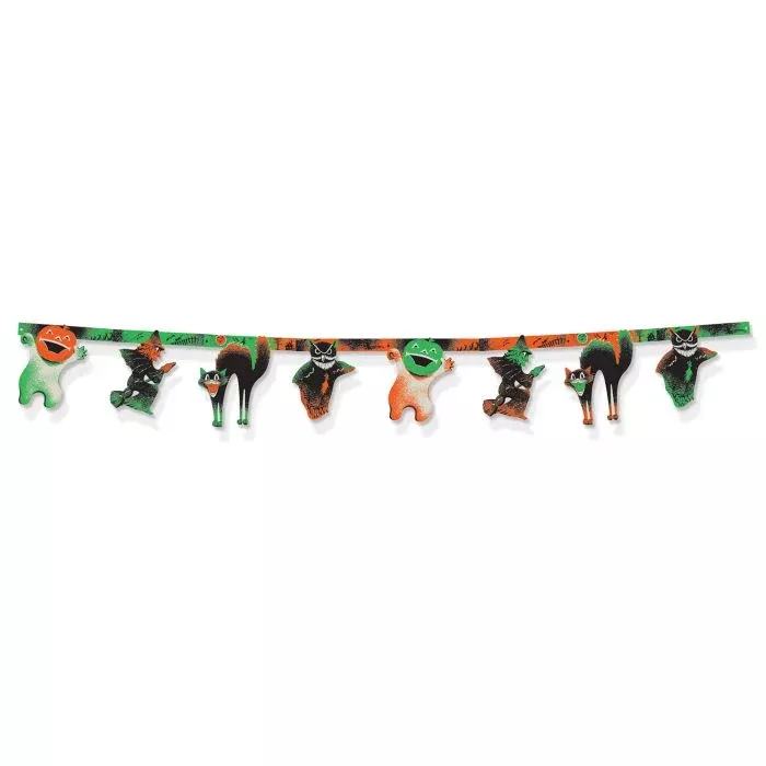 Vintage Halloween Streamer Banner - 10" x 6' 11"