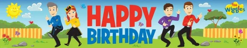 wiggles-happy-birthday-plastic-banner The Wiggles Happy Birthday Plastic Banner