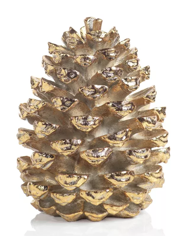 ZODAK GOLD DECORATIVE PINE CONE - 16"