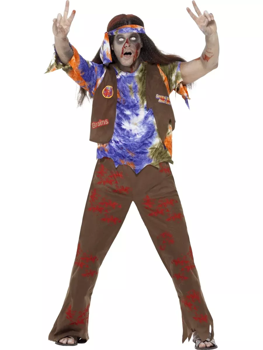 Zombie 60s Hippie Man Costume